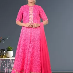 Hot Pink Anarkali Dress