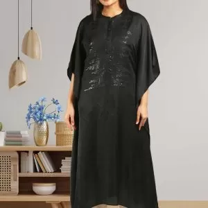 Silk Muslin Kaftan Dress